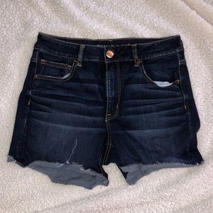 American eagle dark wash jean shorts